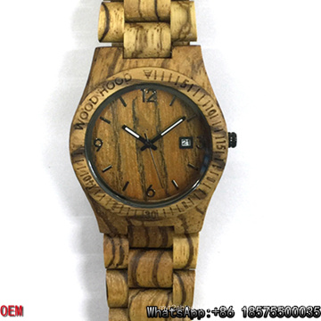 Top-Quality Zebra-Wooden Watches Date Quartz Watches Hl05